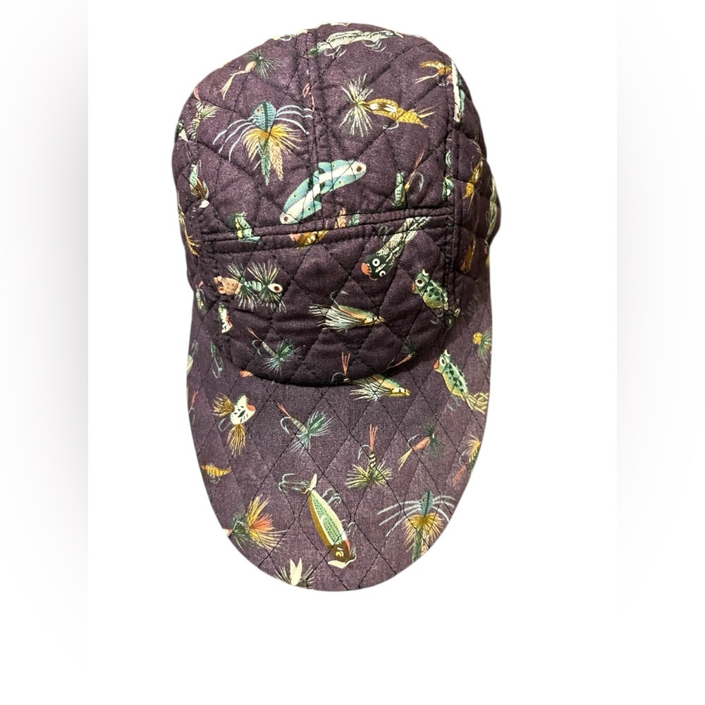 Vintage Rare Vera Bradley 5 Panel Quilted Cap Egg Plant Purple Fishing Novelty